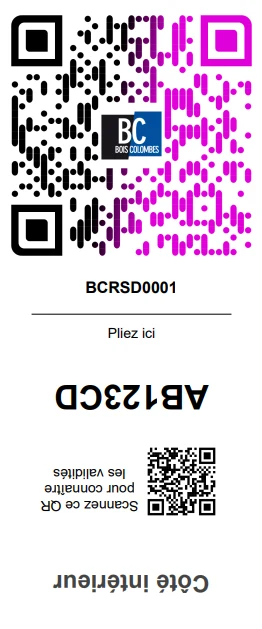 Exemplo de dístico QR «QR Car» emitido pelo município de Bois-Colombes