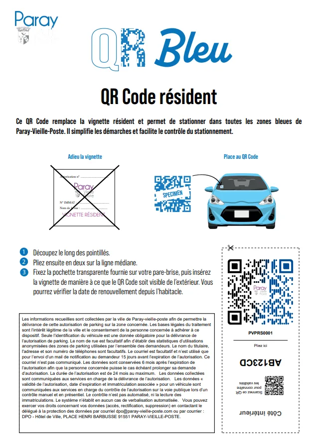 QR Bleu — Paray-Vieille-Poste